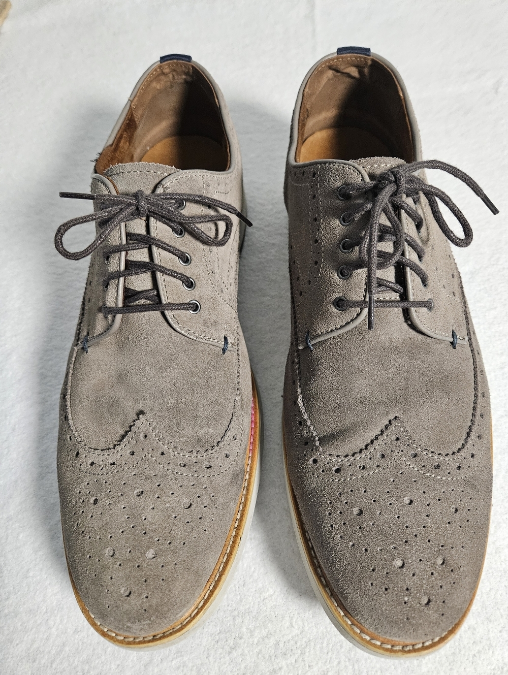 Blake McKay Brown Suede Wing Tip Shoes Men's 12
